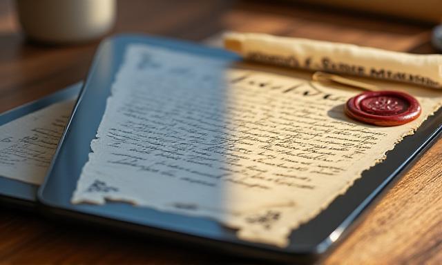 A comparison of digital tablets and traditional vellum scrolls